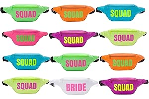 Bachelorette 80s Fanny Pack Party: 12 Pack for Bride Squad