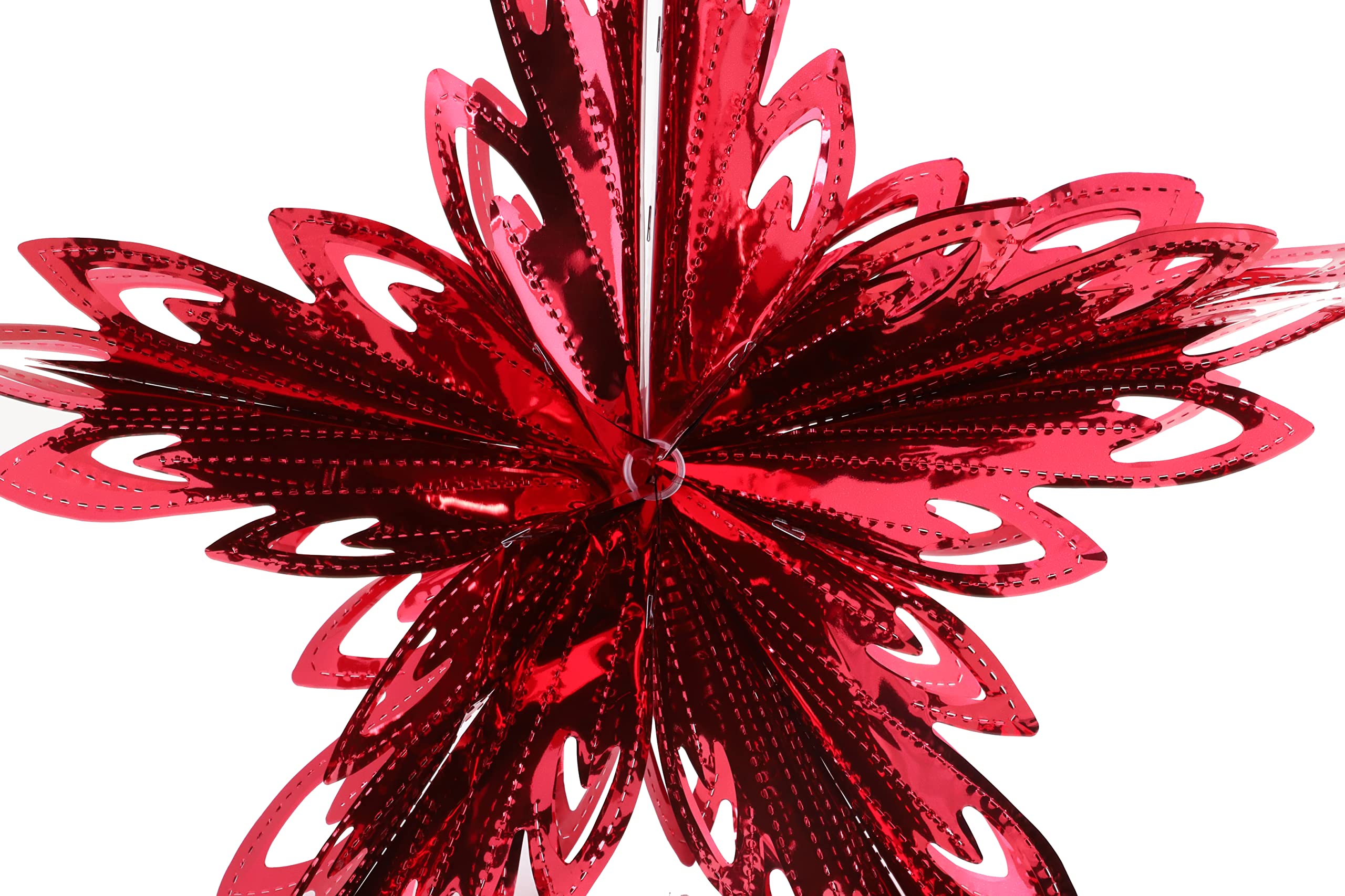 Christmas Concepts® 16” (1.3ft) Large Foil 3D Star Hanging Decoration - Christmas Trimming (Red), 16" - Image 2