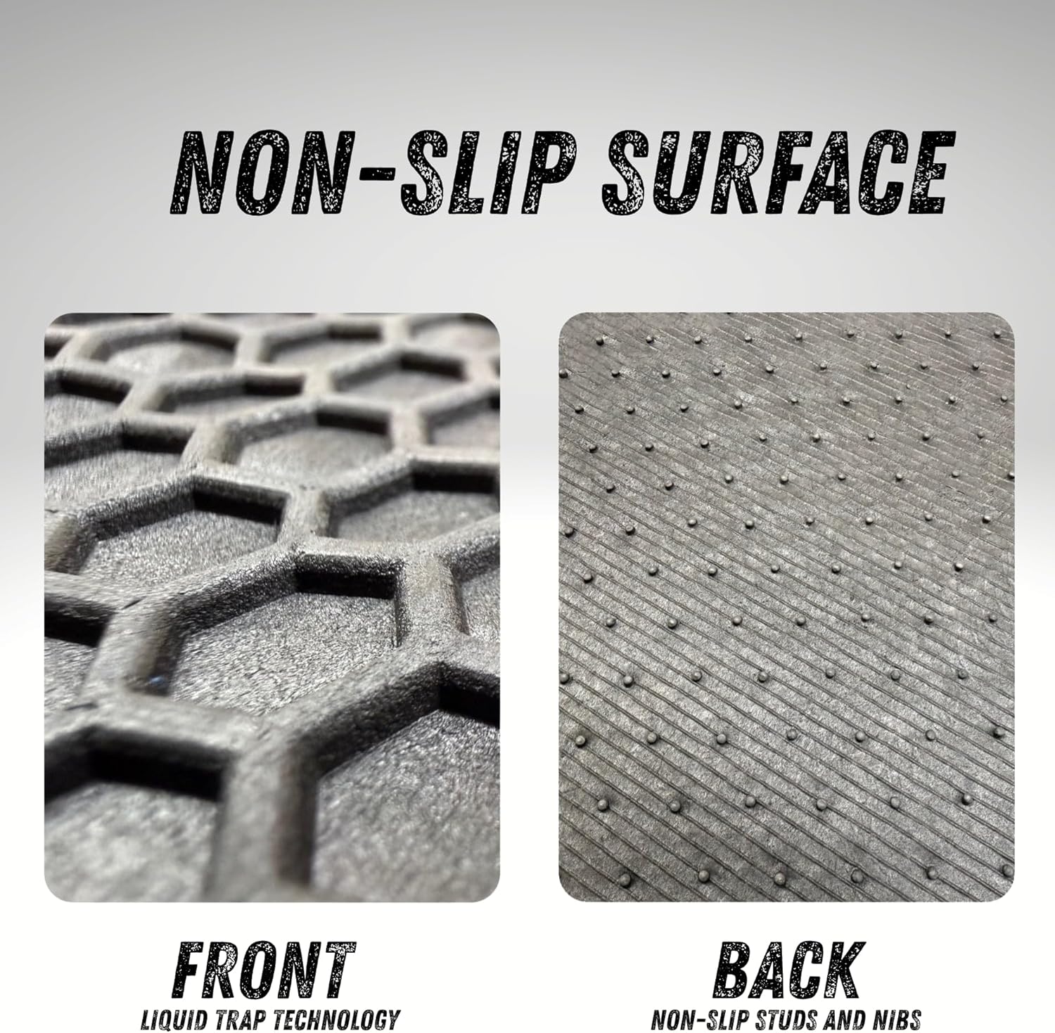 ecoMats All Weather Floor Mats for 2024 to 2026 Hyundai Kona SEL/SE/N Line/Limited, Front and Rear, Honeycomb Surface (Traps Liquid and Dirt), Easy to Clean (Not for Electric Models)