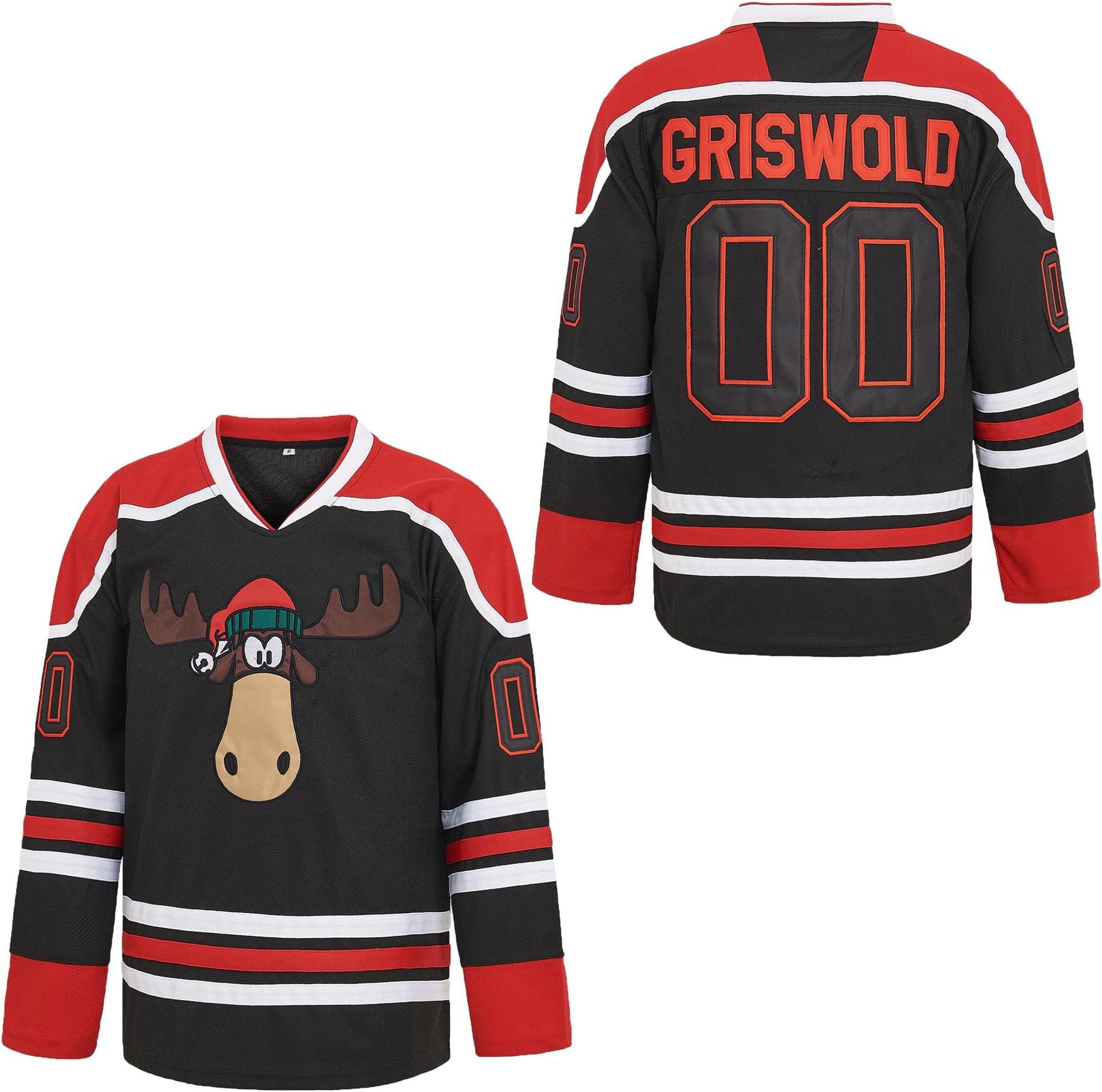 Clark #00 Griswold Movie Hockey Jerseys X-Mas Christmas Vacation Mens Jersey White Stitched M-XXXL