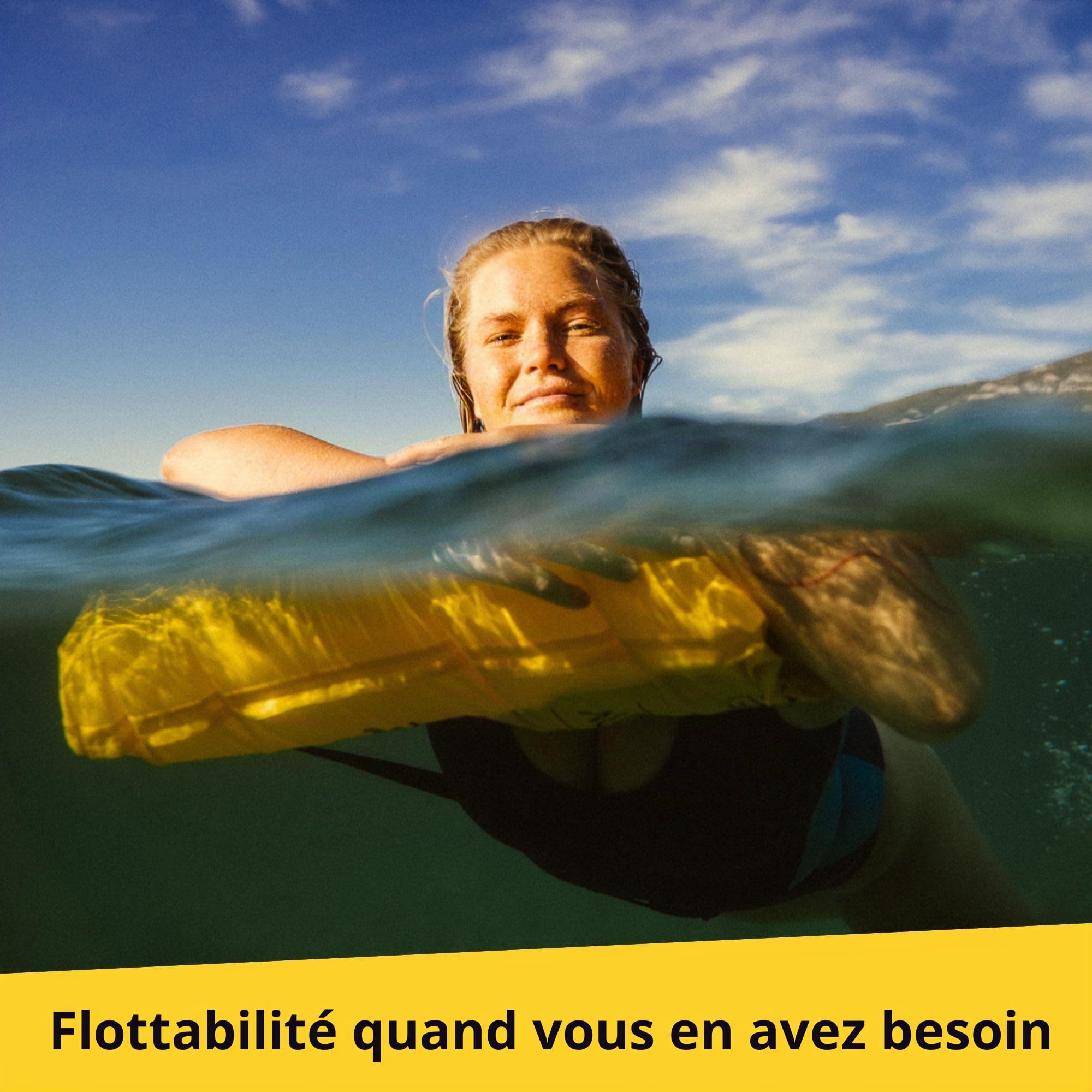 Restube Bouée de nage Classic - Bouée gonflable de 12,5 kg pour eau libre, triathlon, SUP et nage sauvage - Jaune signal léger pour la visibilité et la sécurité en nage