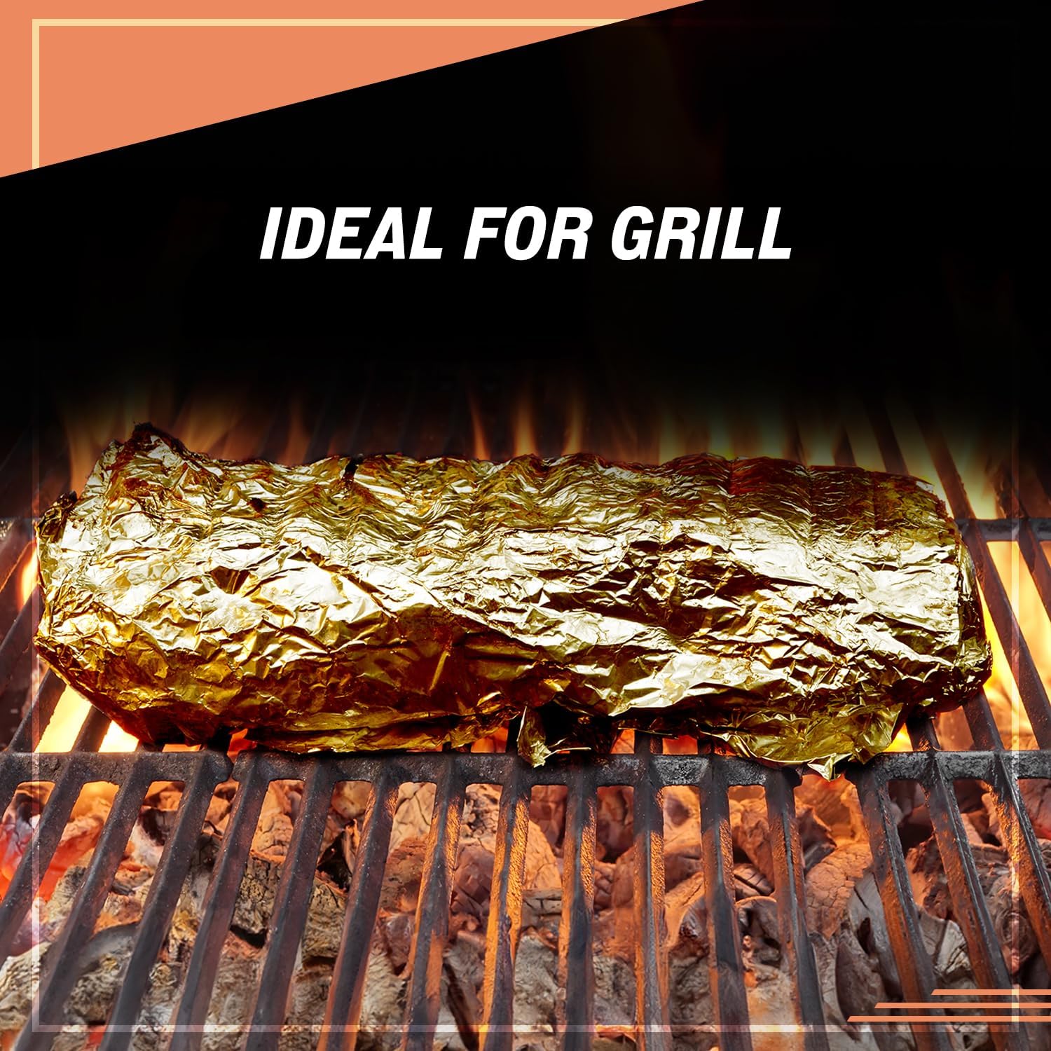 Khaana Packaging 1 Kg Net Golden Embossed Aluminium Foil, 18 Micron Thickness, Ultra-Premium, Keeps Food Fresh Always, Perfect for Food Wrapping, Packing, Storing and Serving 1