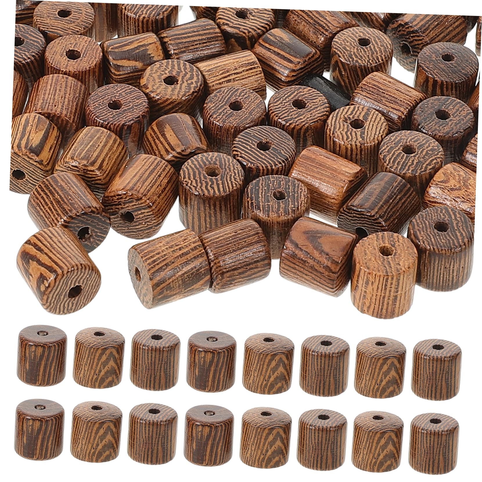 NUOBESTY 400pezzi Beads Legno Naturale Per Creazione Bracciali e Collane Perline Distanziatrici Legno Sciolte Per Diy Accessori Fatti Mano
