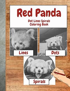 Independently published Red Panda Dots Lines Spirals images Coloring Book: Superb Spiroglyphics For Relaxation & Stress Relief: Create Masterpieces With Ease, Ideal Gift ... x 11’, Soft Cover, Matte Finish, Paperback