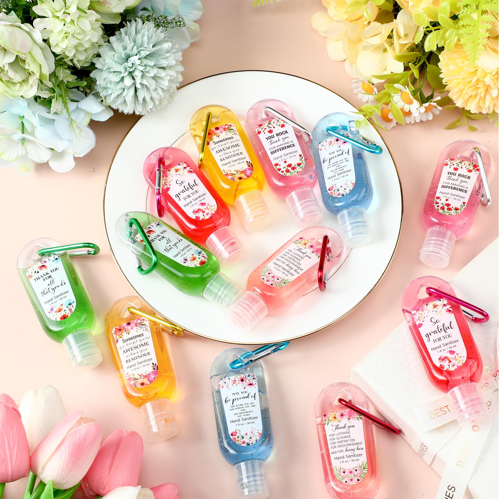 Amazon.com: Sacubee 24 Pcs Appreciation Hand Sanitizers Keychain