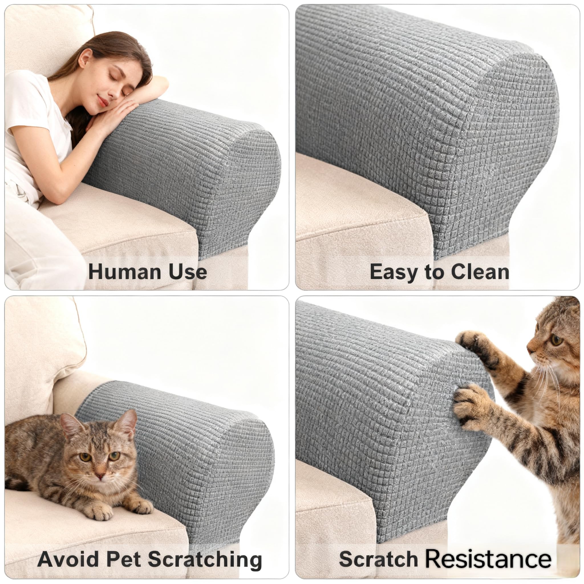 CECOMBINE Armrest Chair Covers, Set Of 4 Stretch Armrest Chair Anti - View #4