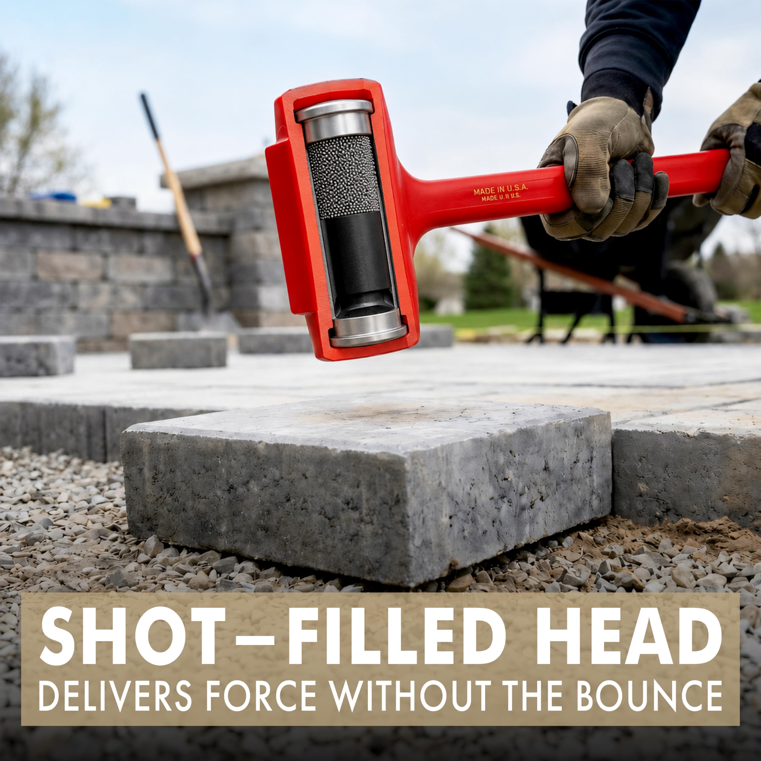ABC 12 lb Dead Blow Sledge Hammer - Durable & Safe -3 ABC 12 lb Dead Blow Sledge Hammer - Durable & Safe -3