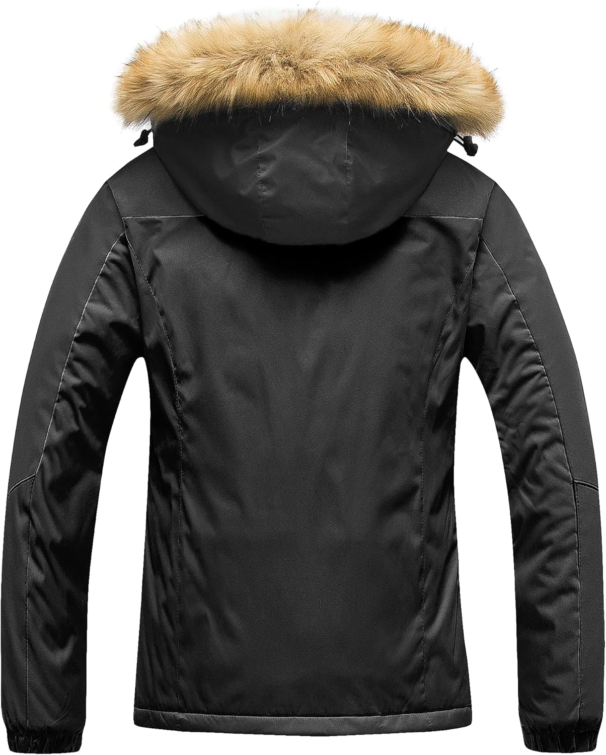 Pursky Women's Waterproof Ski Jacket Winter Snow Coats Fur Hooded Raincoat Parka - Image 2