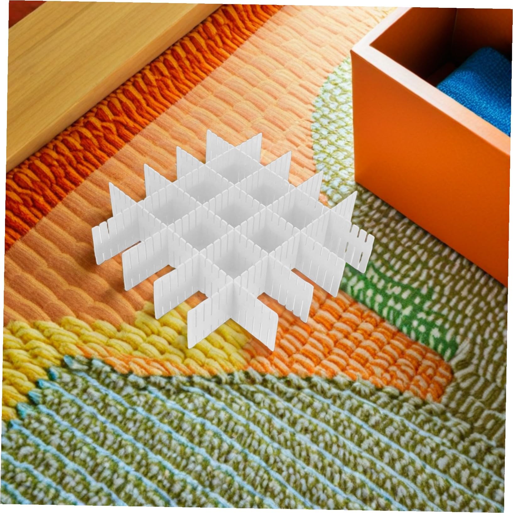 Mipcase 16 pezzi Divisori Regolabili Organizer Bianco per Trucco Biancheria Calze e Sciarpe Separatori Adattabili per Contenitori per Diversi Usi e Spazi