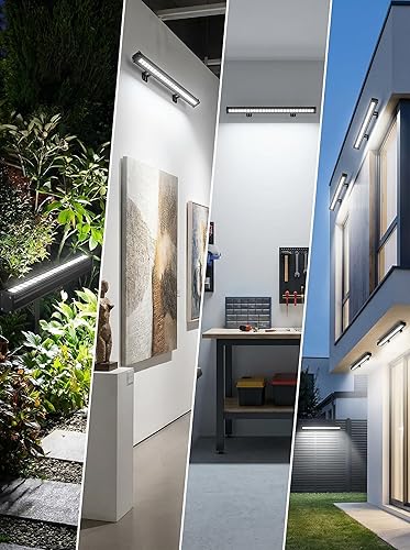 Miniatura 9 de Luces LED de arandela de pared mejoradas con gran angular de 10 x 60°, luz de pared de 36 W 5000 K, IP65 impermeable para interiores y exteriores,