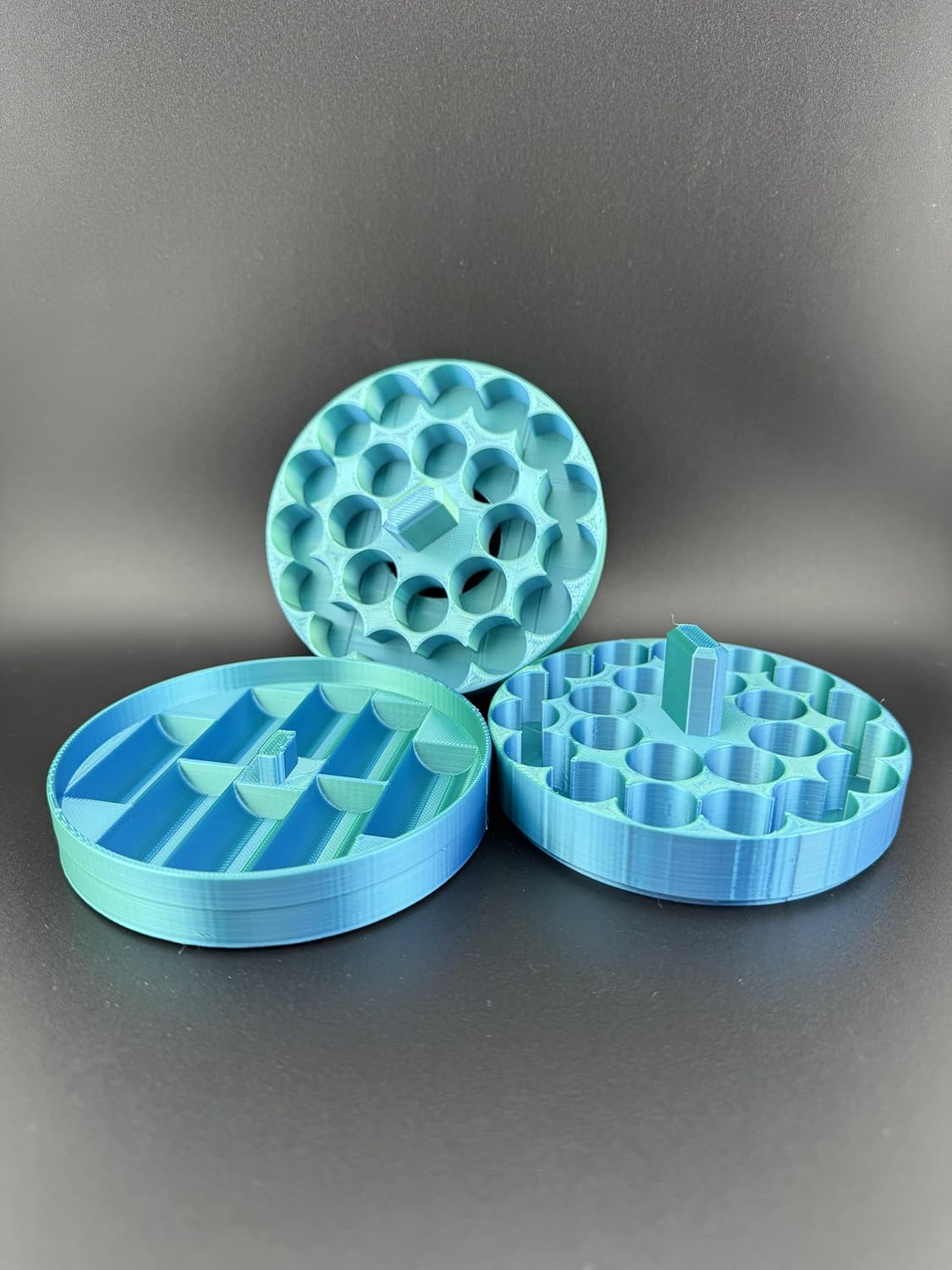 3ml Vial Insert Organizer for Hydrapeak Food Thermos, Holds up to 54 3ml Vials, Compatible with 32oz Hydrapeak Thermos Food Jars (Tri Color - Tropical Nebula)