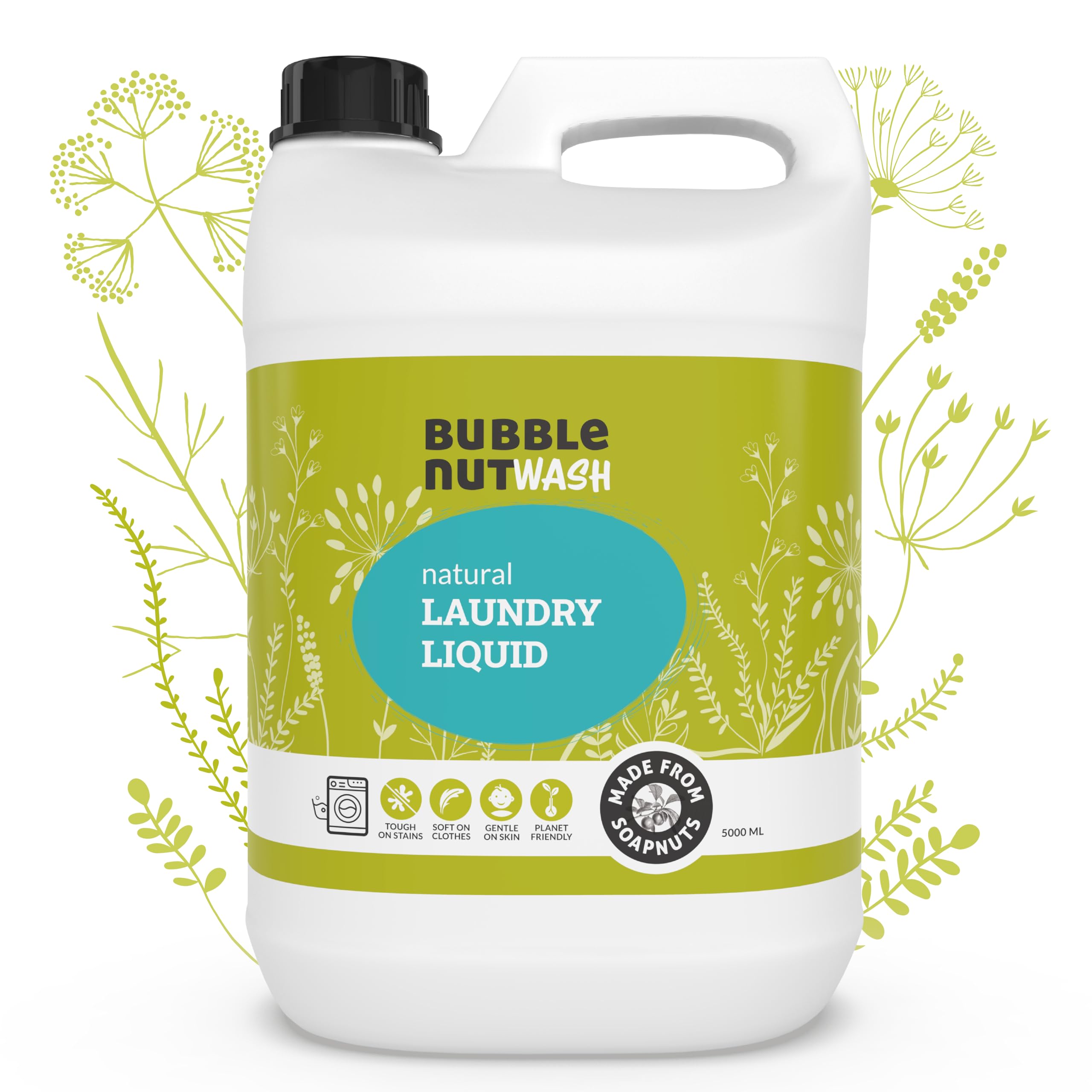BubbleNut Wash Laundry Detergent Liquid (5 Litres)-All Natural, Organic, Baby safe, Pet friendly, Herbal - Soap nuts based, Sensitive Skin, Hypoallergenic, Ecofriendly, Biodegradable (5 Litre)-image-37