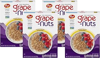 Grape Nuts Original Breakfast Cereal, Crunchy Whole Grain Wheat and Barley Cereal, Non-GMO Project Verified, 20.5 OZ Box (Pack of 4)