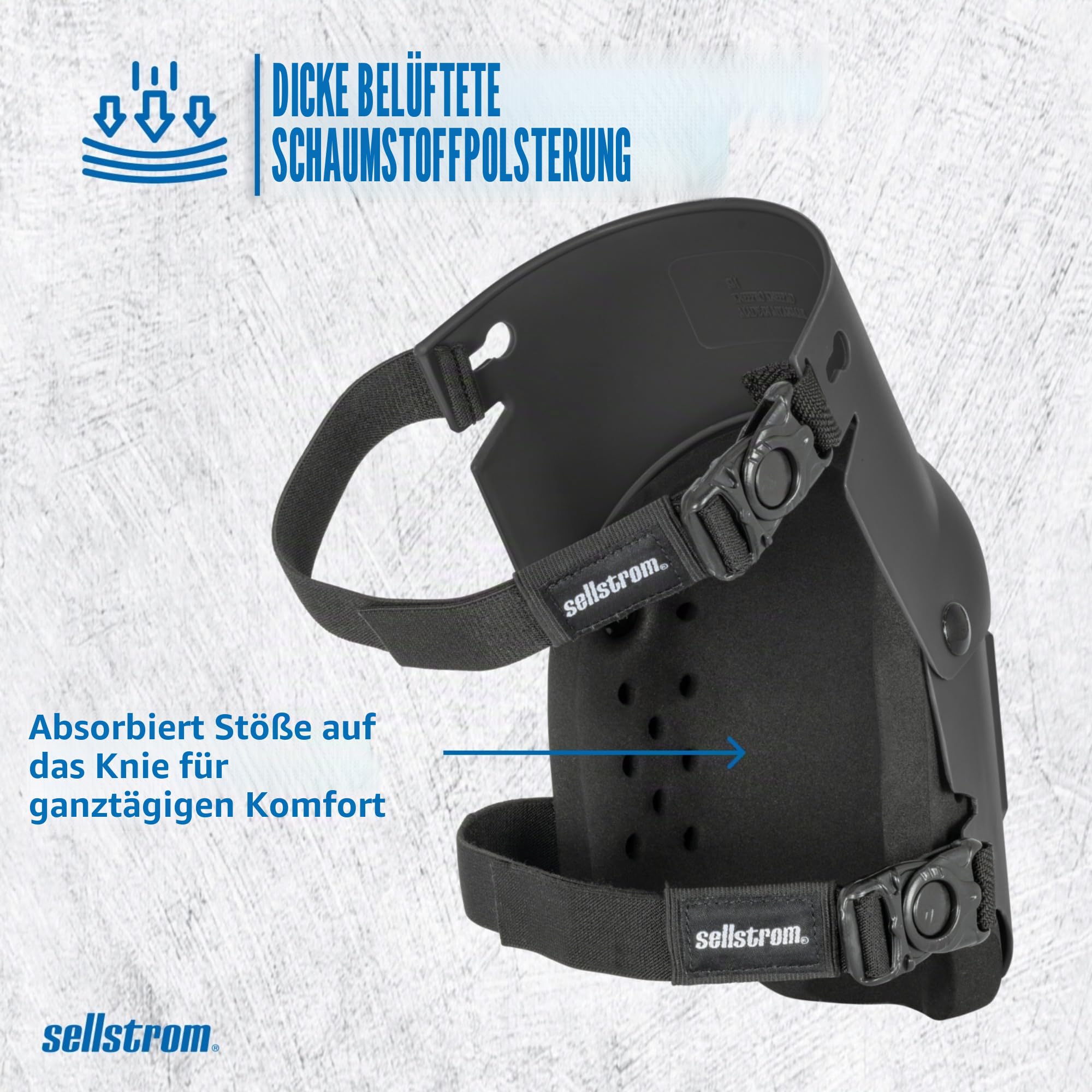 Sellstrom KP Industries Knee Pro Ultra Flex III Knieschoner (schwarz) von K-P Industries