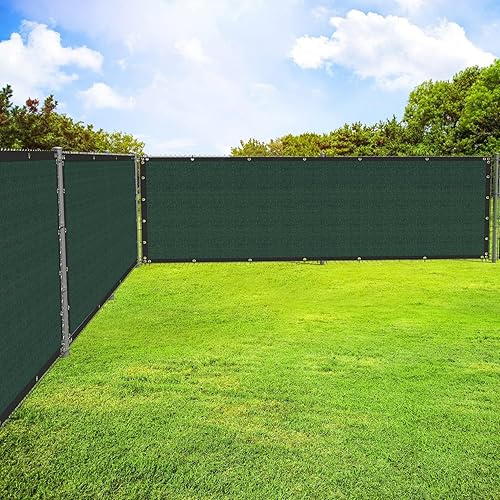 Miniatura 8 de Parabrisas para valla de privacidad de 6 x 30 pies con ojales de cobre, apto para valla comercial y jardín residencial al aire libre, 90% de bloqueo