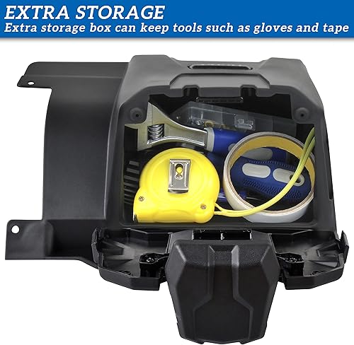 Miniatura 4 de SAUTVS Soporte para dispositivo electrónico con caja de almacenamiento, bandeja organizadora para Can Am Defender, dispositivo electrónico