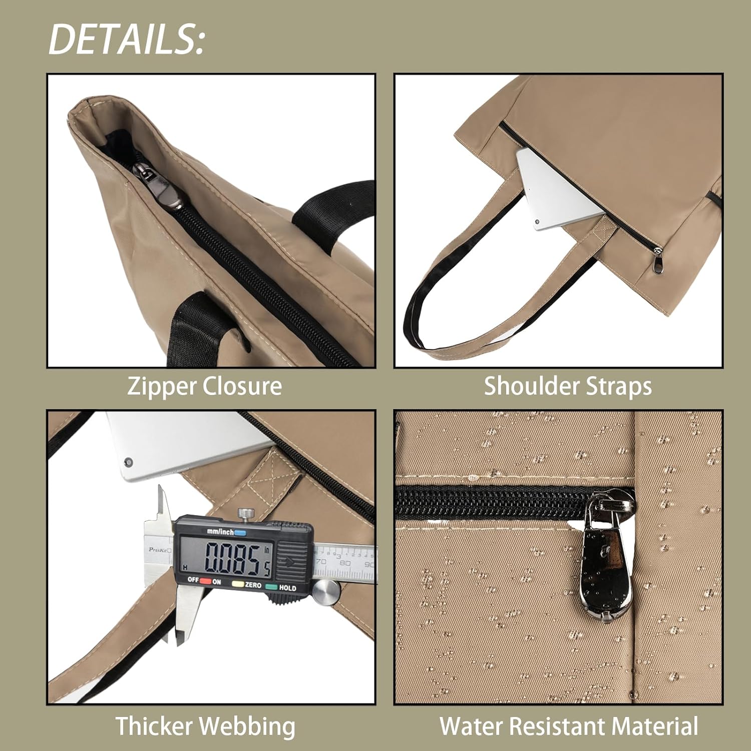 CLOUDMUSIC Shoulder Tote Bag For Nurses Teachers Work Gym Travel Beach Women With Large Capacity Waterproof - Image 3