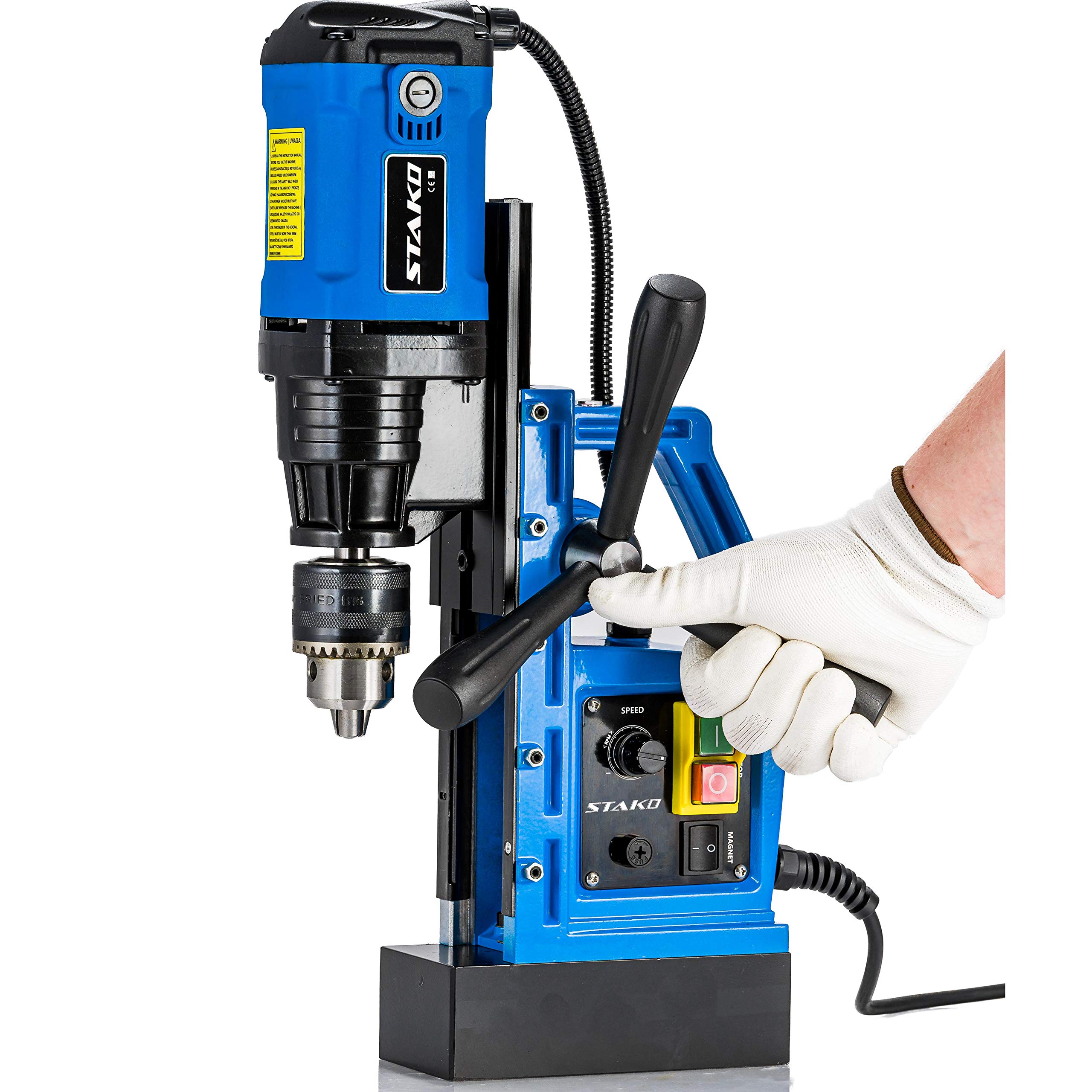 Trapano Magnetico 1480 Watt Elettromagnetico (11500N) Leggero e forte (10kg) Molto maneggevole.