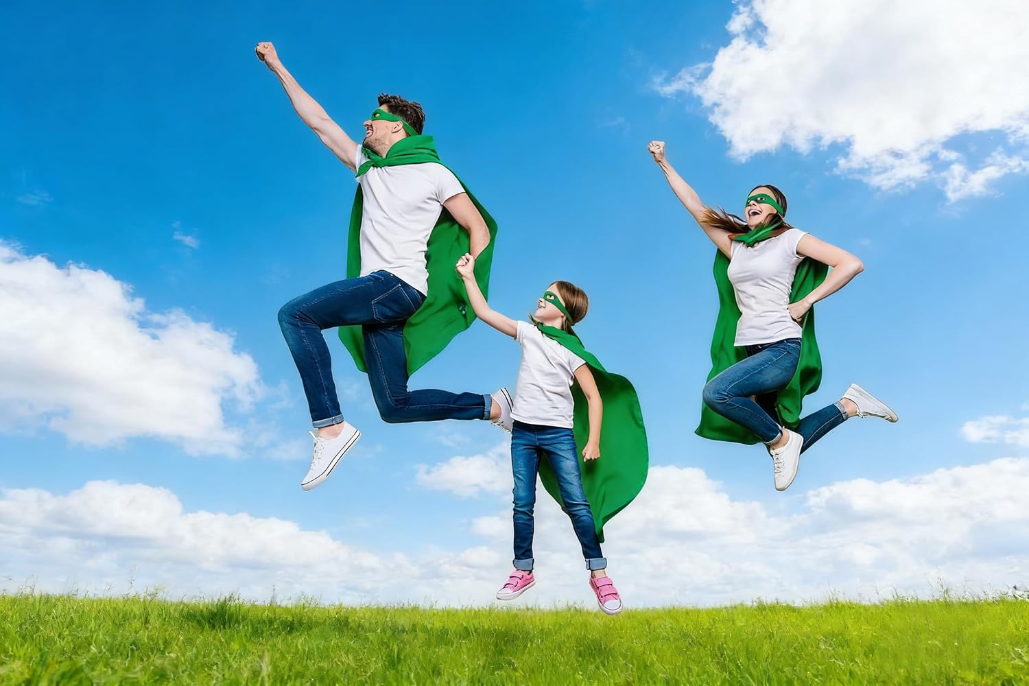 Capes for Kids Hero Costume Capes with Masks and Wristbands Slap Bands Fit for boy and girls (6 Pcs)
