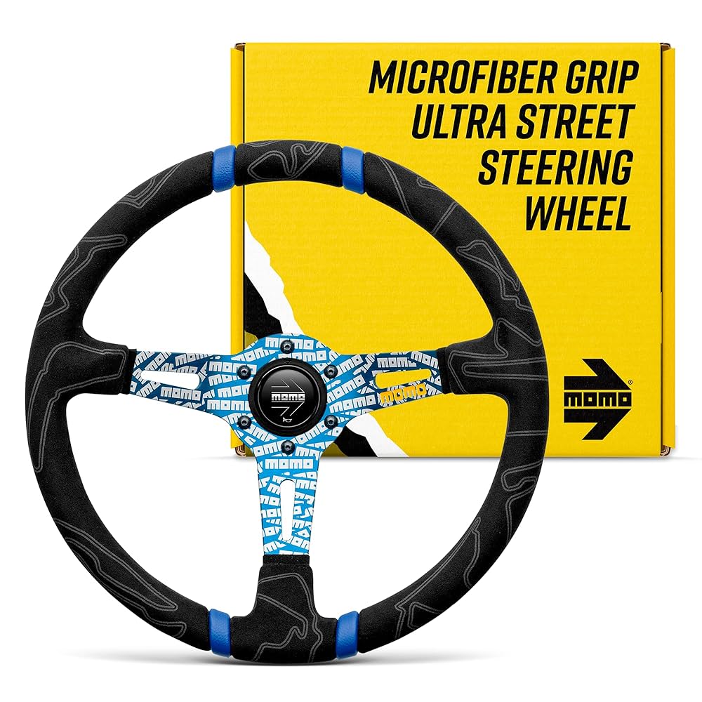 MOMO、A-SUPER MOMO Motorsport ULT35BK0BU kierownica Ultra Street, czarny