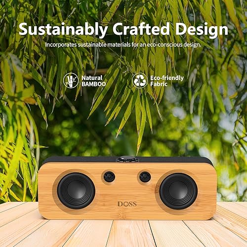 Miniatura 3 de DOSS SoundBox H200 - Altavoz Bluetooth para el hogar de 50 W con woofers duales de 3.5 pulgadas, dos tweeters de 1 pulgada, tiempo de reproducción