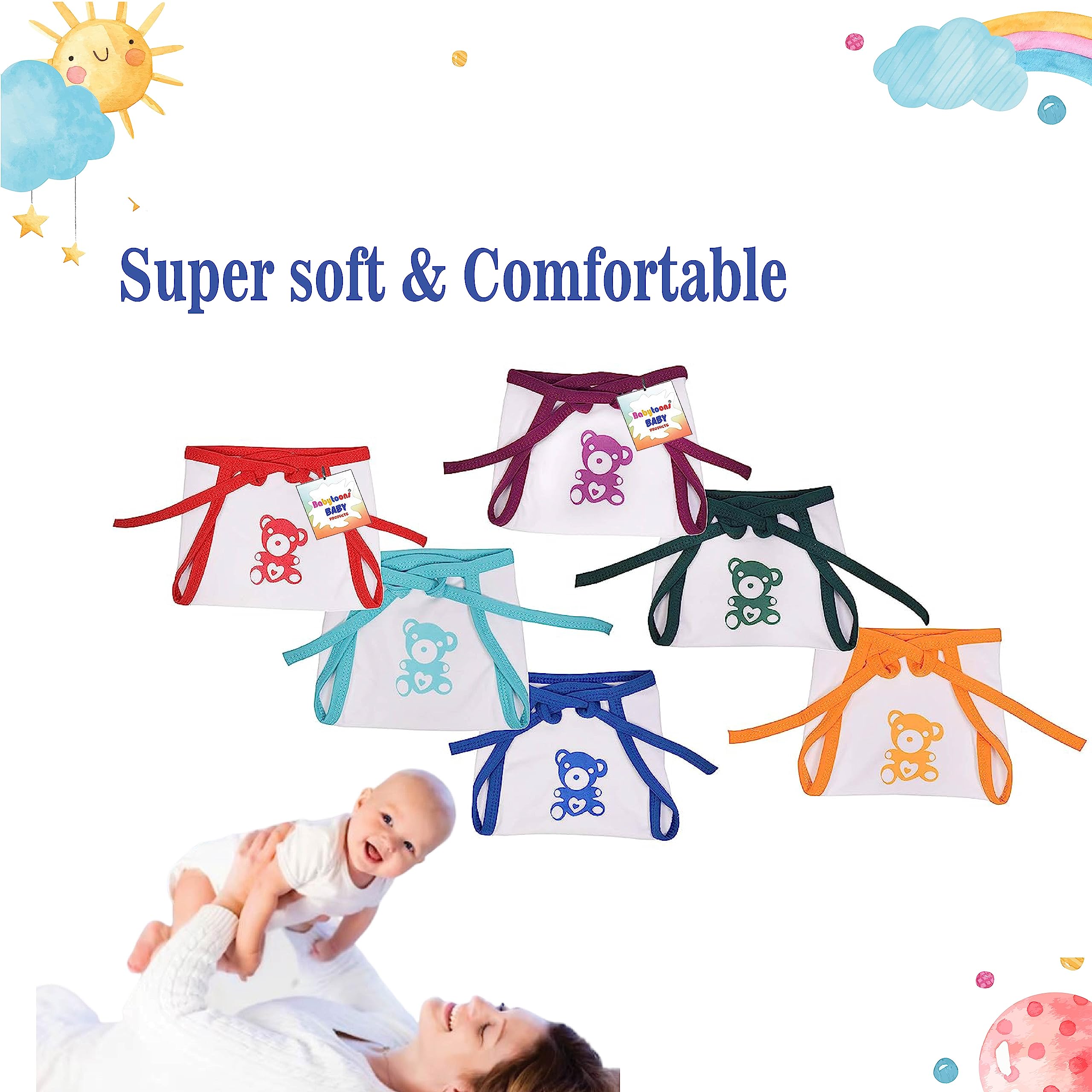 Babytoons 56 in 1 New Born Baby Products All | Gift Packs | Essentials Items | Maternity Kit | Combo Pack | Bedding Set | Clothes | Just Born | Infants (0-6 Months) - Image 9 thumbnail