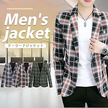 JNBY 写真4枚目が実物に近い チェック柄 コート テーラードジャケット 38 楽天市場】ジャケット メンズ テーラードジャケット ウール