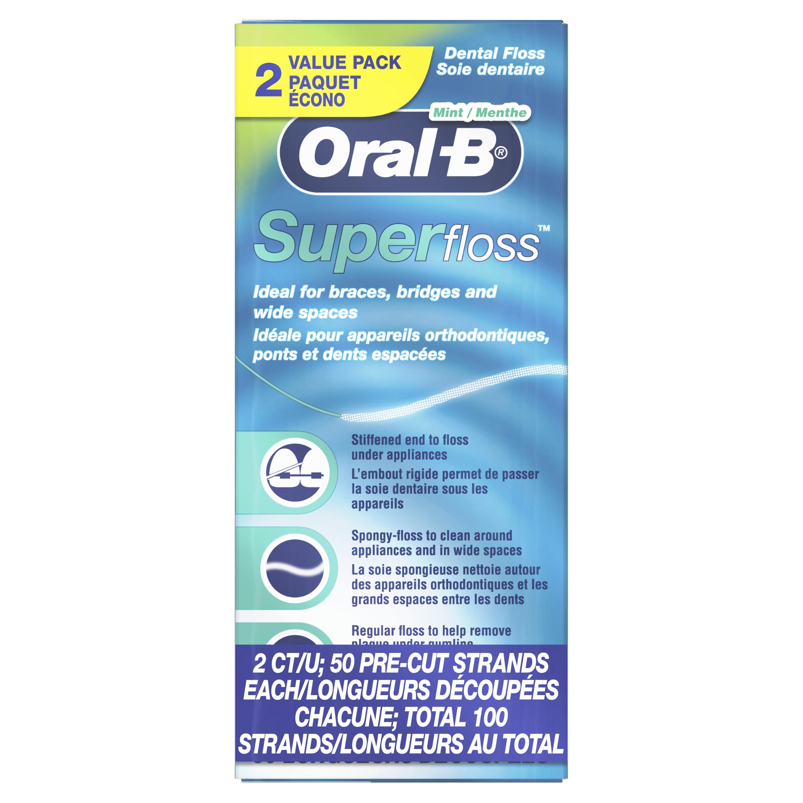 Oral-B Super Floss - For Braces & Bridges -2