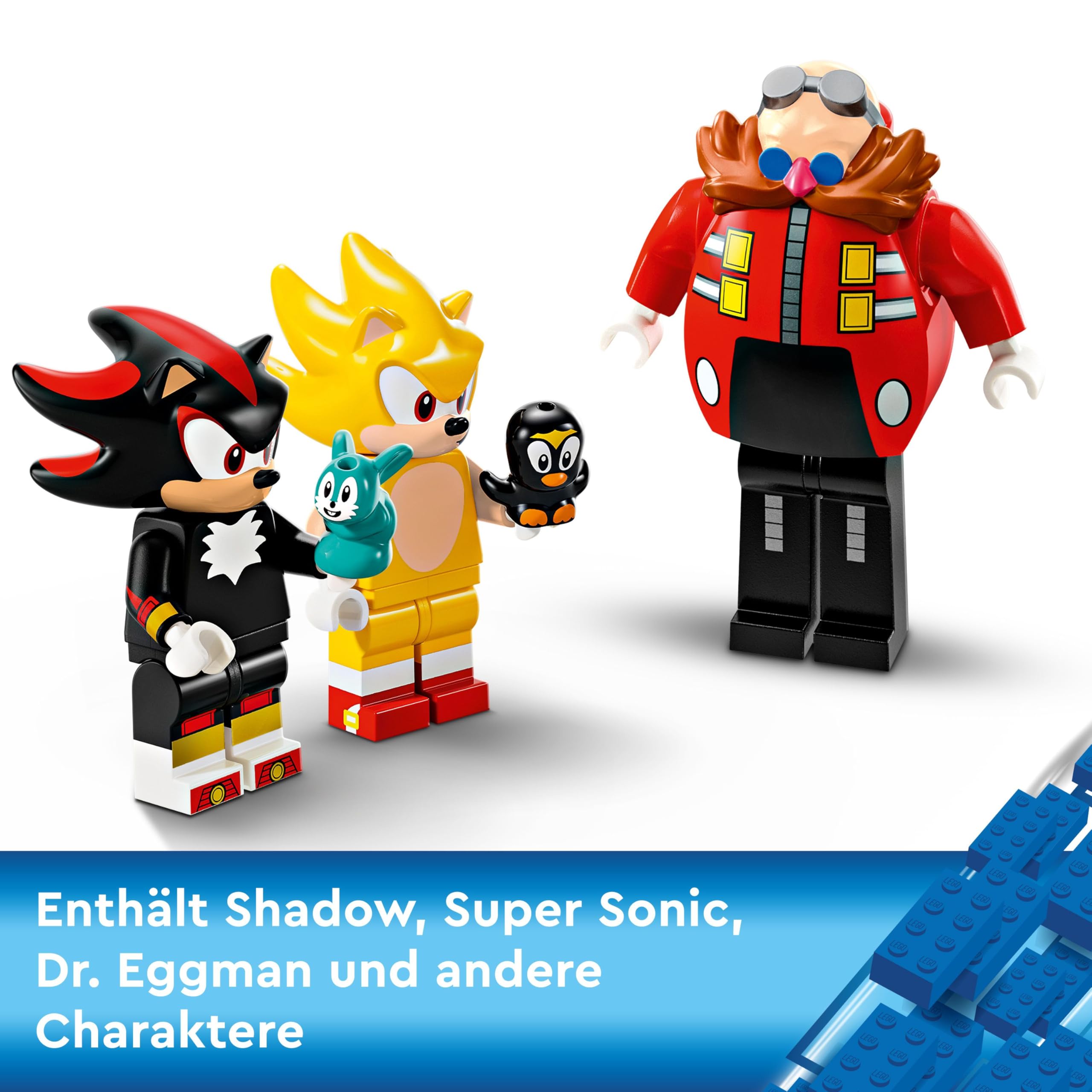 LEGO Sonic the Hedgehog Super Sonic vs. Egg Drillster, Abenteuer-Spielset zum Videospiel, Geschenk für Kinder, Set mit Shadow und Dr. Eggman für Jungen und Mädchen ab 8 Jahren 76999