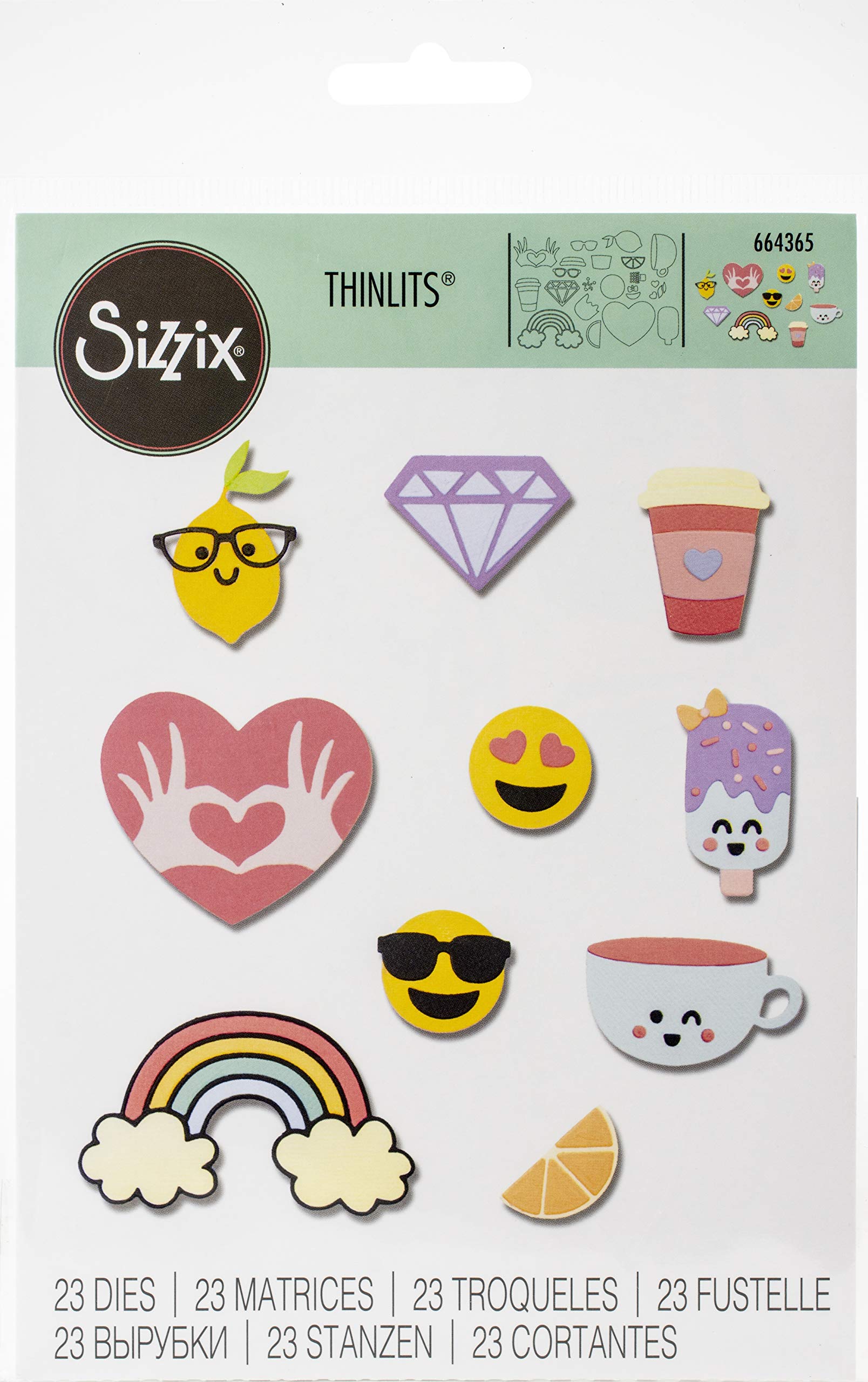Sizzix Thinlits Die Set 23 Pack Spring Icons, Multicolor