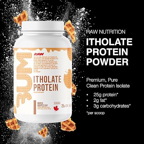 Miniatura 2 de Proteína aislada de suero en polvo RAW Whey Isolate, Maple Waffle Eh (CBUM Itholate)  Polvo de nutrición deportiva 100 % de animales alimentados con