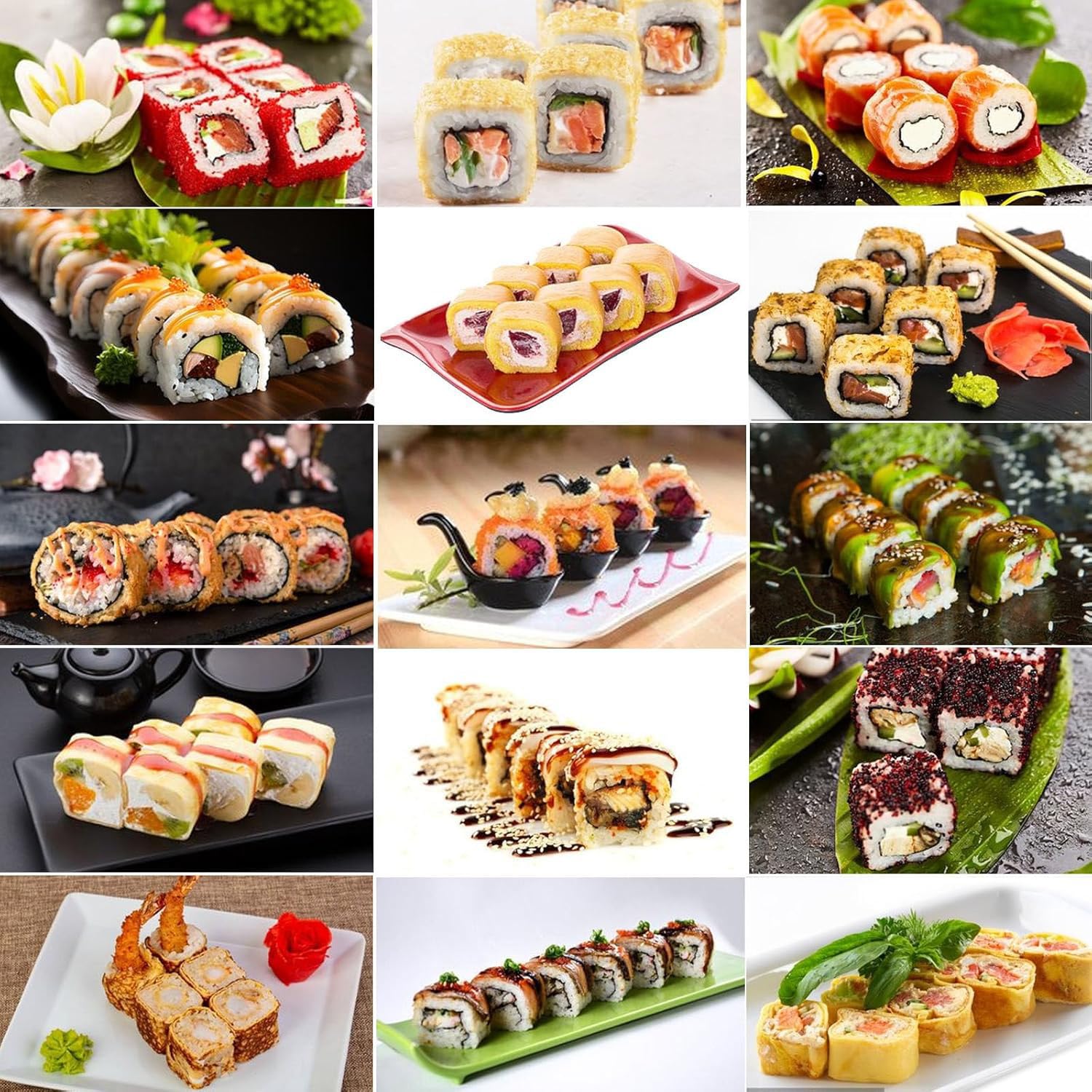 Sushi-Deal mit Maschine, 55 W, elektrischer Sushi-Maker mit abnehmbarer Edelstahlklinge für Restaurant, Küche, Snackbar, 12 Scheiben, 10 Scheiben