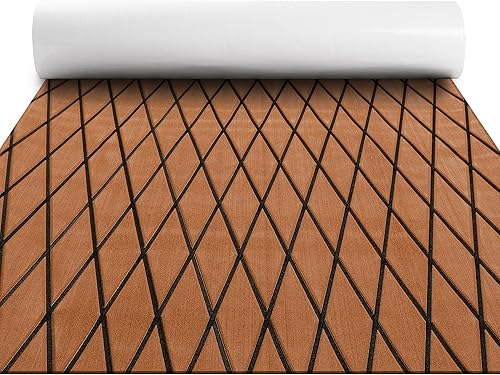 Fullfire Boat Flooring - EVA Foam Boat Decking - Marine Mat Boat Carpet Sheet Self-Adhesive Flooring Material, for Motorboat Yacht Kayak RV