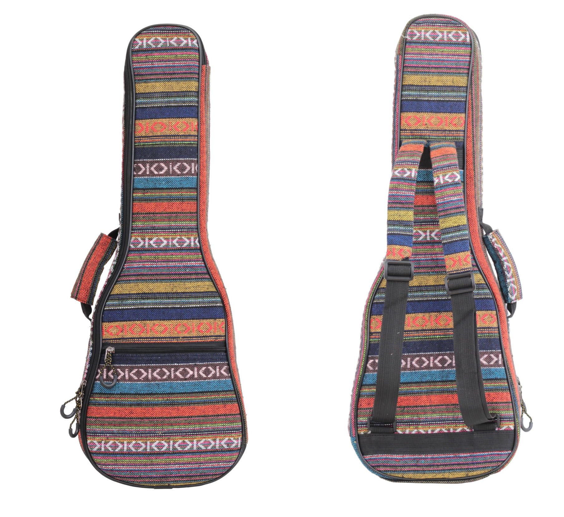 MUINS Ukulele Bag,21 23 26 Ukelele Case Thicker Pad For Soprano Concert Tenor Uke with Double Adjustable Straps and Handle (21 Inch, Orange)