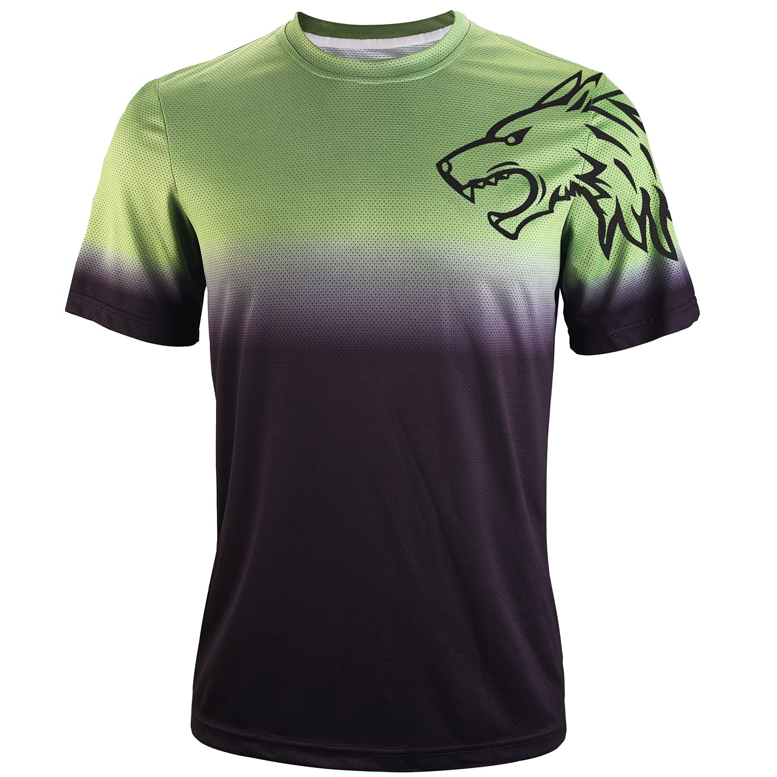 Wisdom LeavesMen's Mountain Bike Jersey Long Sleeve Downhill&Motocross Shirts Breathable/Moisture-Wicking T-Shirt