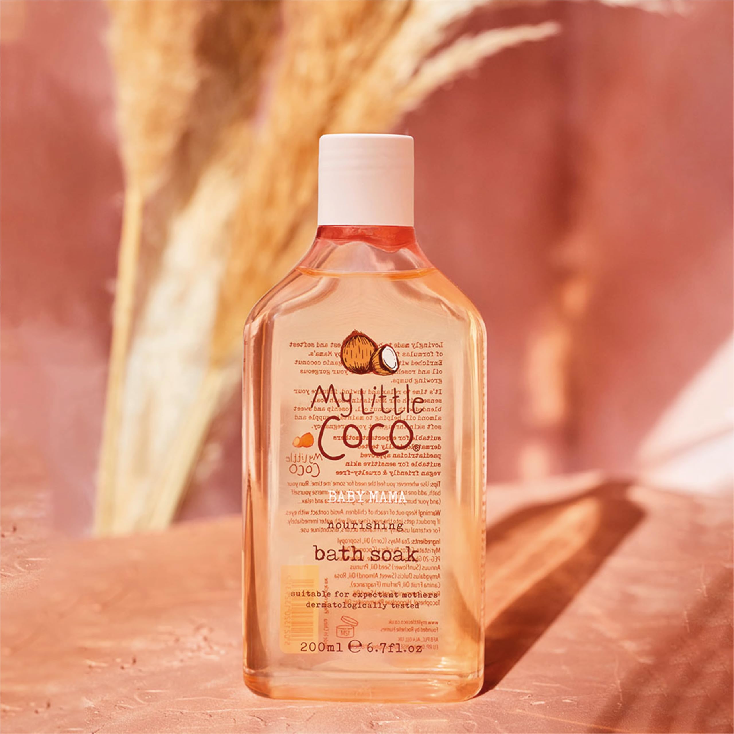 My Little Coco BABY MAMA Nourishing Bath Soak 200ml, White, Sheet Mask - Image 2