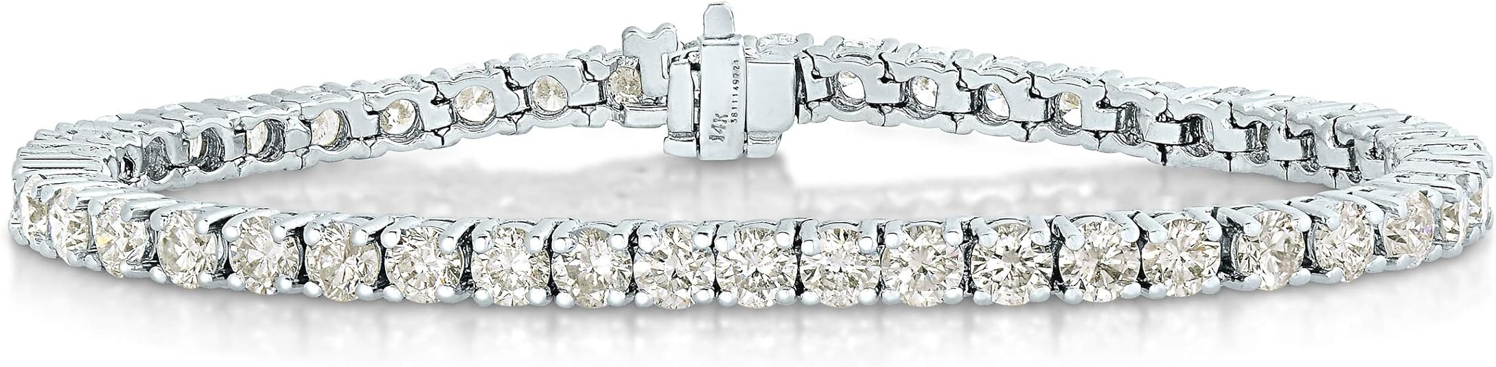VIR JEWELS 6 cttw SI2-I1 Clarity Champagne Diamond Bracelet 14K White Gold Tennis 7 Inch