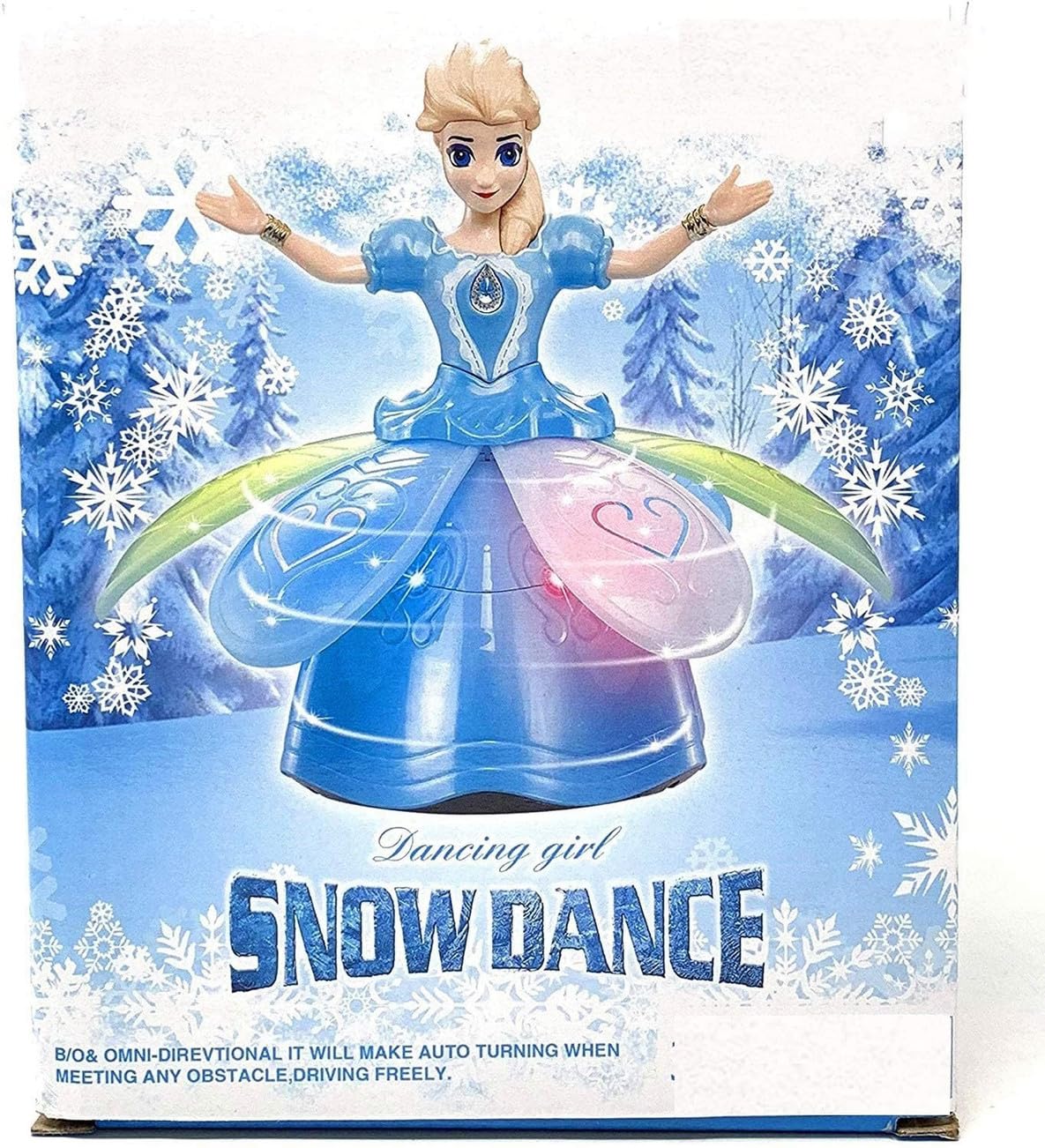 Dancing Doll – 360° Rotating Musical Princess Toy with 3D LED Lights & Bump-and-Go Action – Singing Doll for Girls & Toddlers