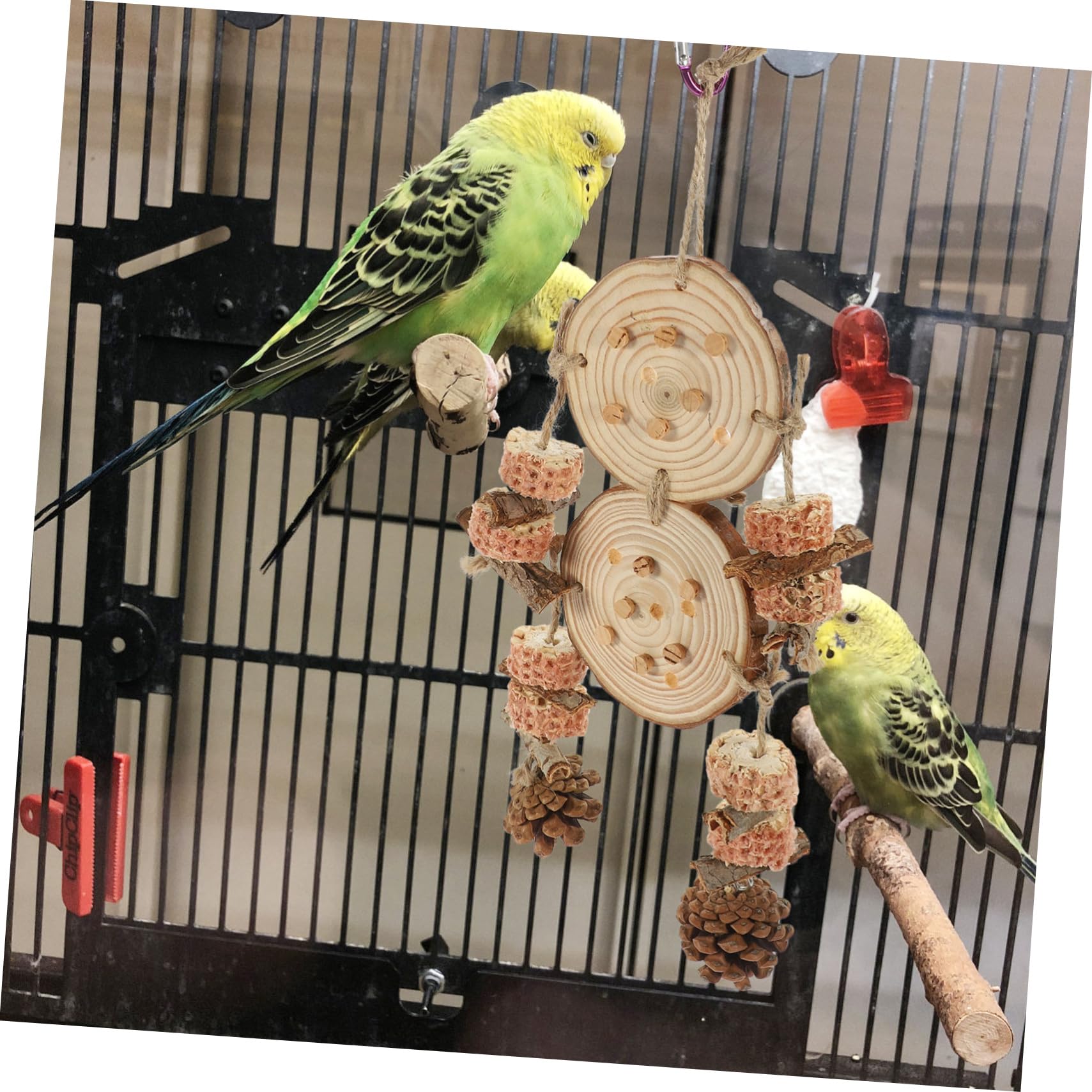 BESPORTBLE 5stücke Vogelspielzeug Kauspielzeug Für Papageien Hängendes Spielzeug Zur Beschäftigung Und Dekoration Im Vogelkäfig Aus Natürlichem Material Für Wellensittiche Und