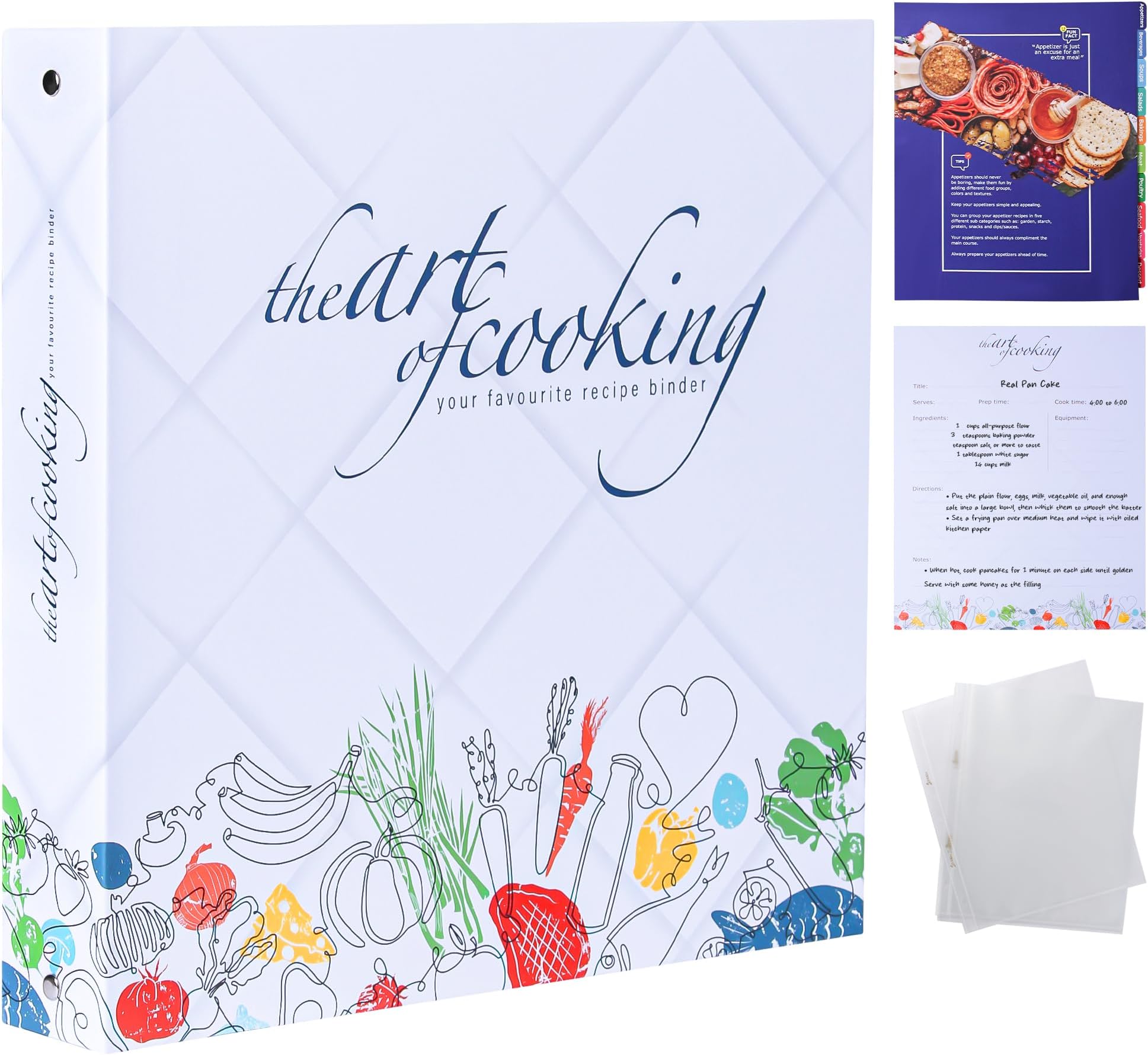 Recipe Binder with Conversion chart, Recipe Book