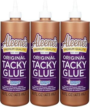 Aleenes Original Tacky Glue, Perfect for Crafts and DIY Projects, Dries Fast and Clear, 16 fl oz 3-Pack