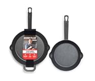 x Bobby Flay 2 Piece Set &lpar;Includes 8”&comma; 10”&rpar; Cast Iron Skillet&comma; Pre-Seasoned PFAS-Free Frying Pan&comma; Pour Spouts&comma; Induction Compatible&comma; Oven&comma; Grill&comma; Indoor&sol;Outdoor&comma; Durable&comma; Black