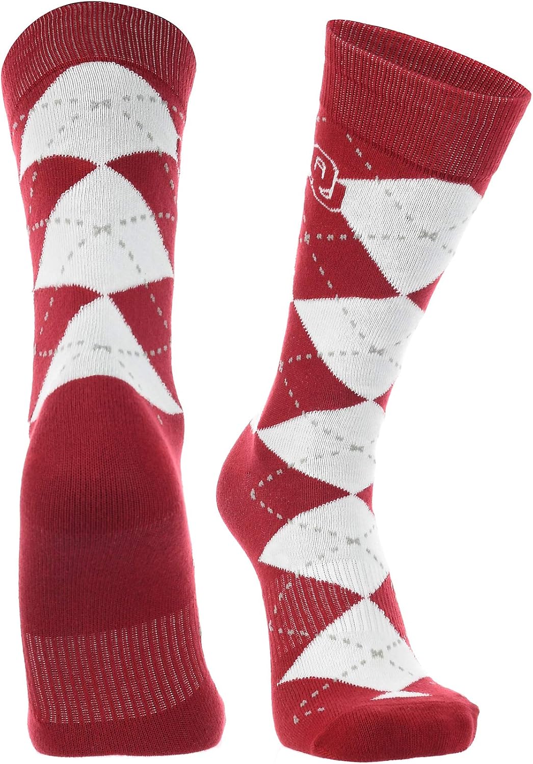 TCK NCAA Argyle Dress Socks - Men’s Collegiate Crew Socks, Official Fan Gear