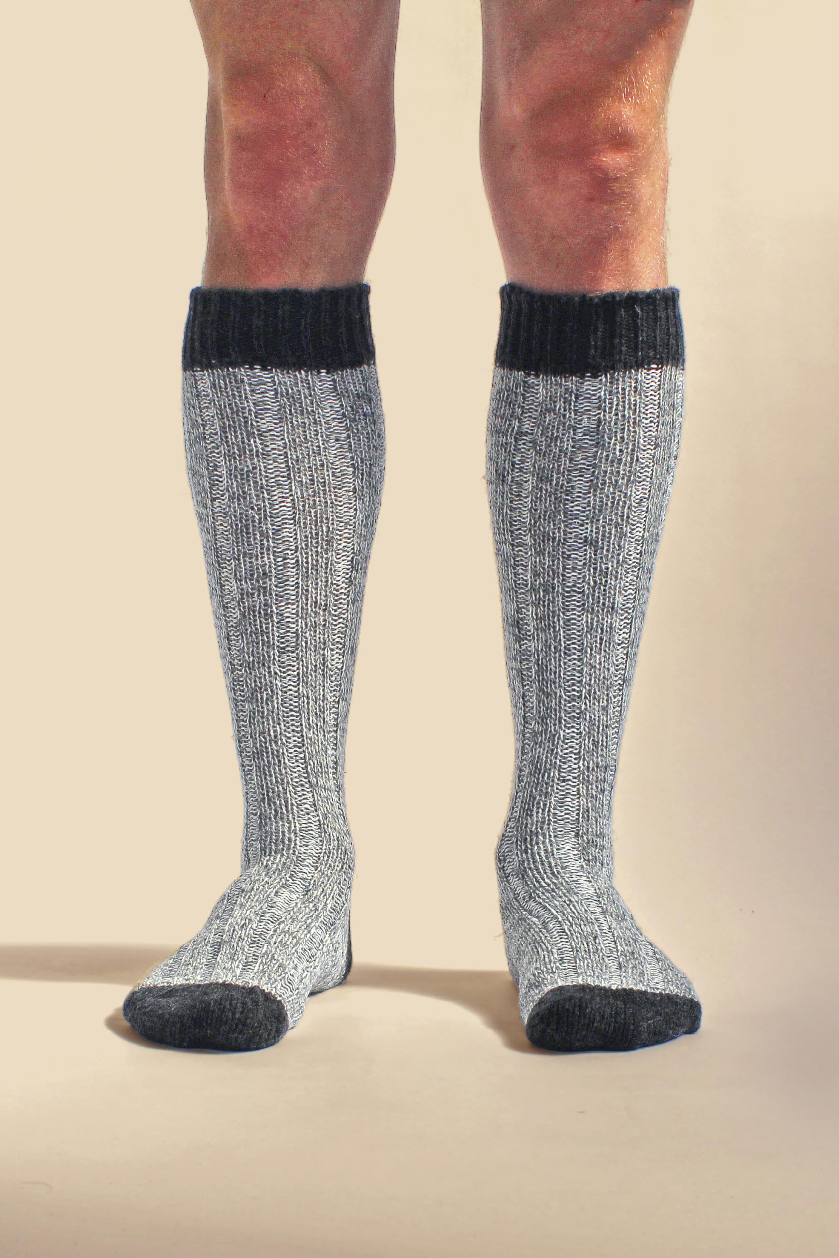 Workforce - 3 paires homme extra longues hautes laine chaussettes pour marcher