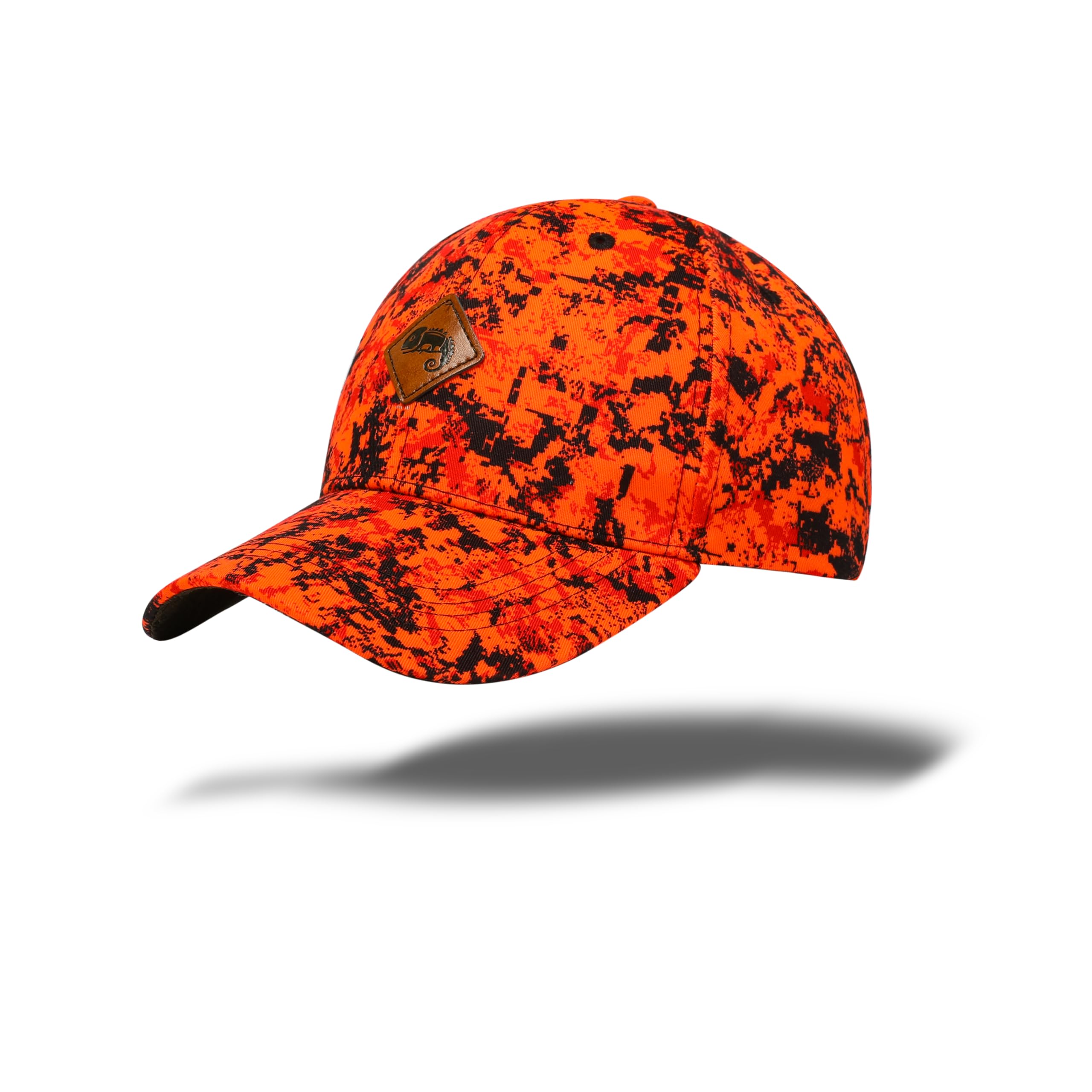 Cappellino da caccia mimetico arancione