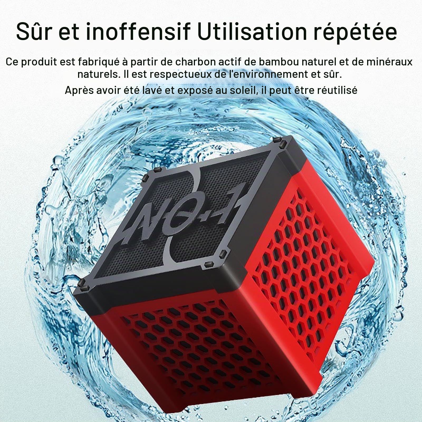 Clever Cube Lot de 3 cubes de charbon actif pour chevaux, filtre à charbon actif, purificateur d'eau d'aquarium, filtre à charbon actif, abreuvoir pour chevaux et réservoir de stockage