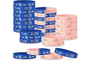 Hicarer 30-Piece Gender Reveal Bracelets: Perfect for Team Boy, Team Girl, or Team Both!