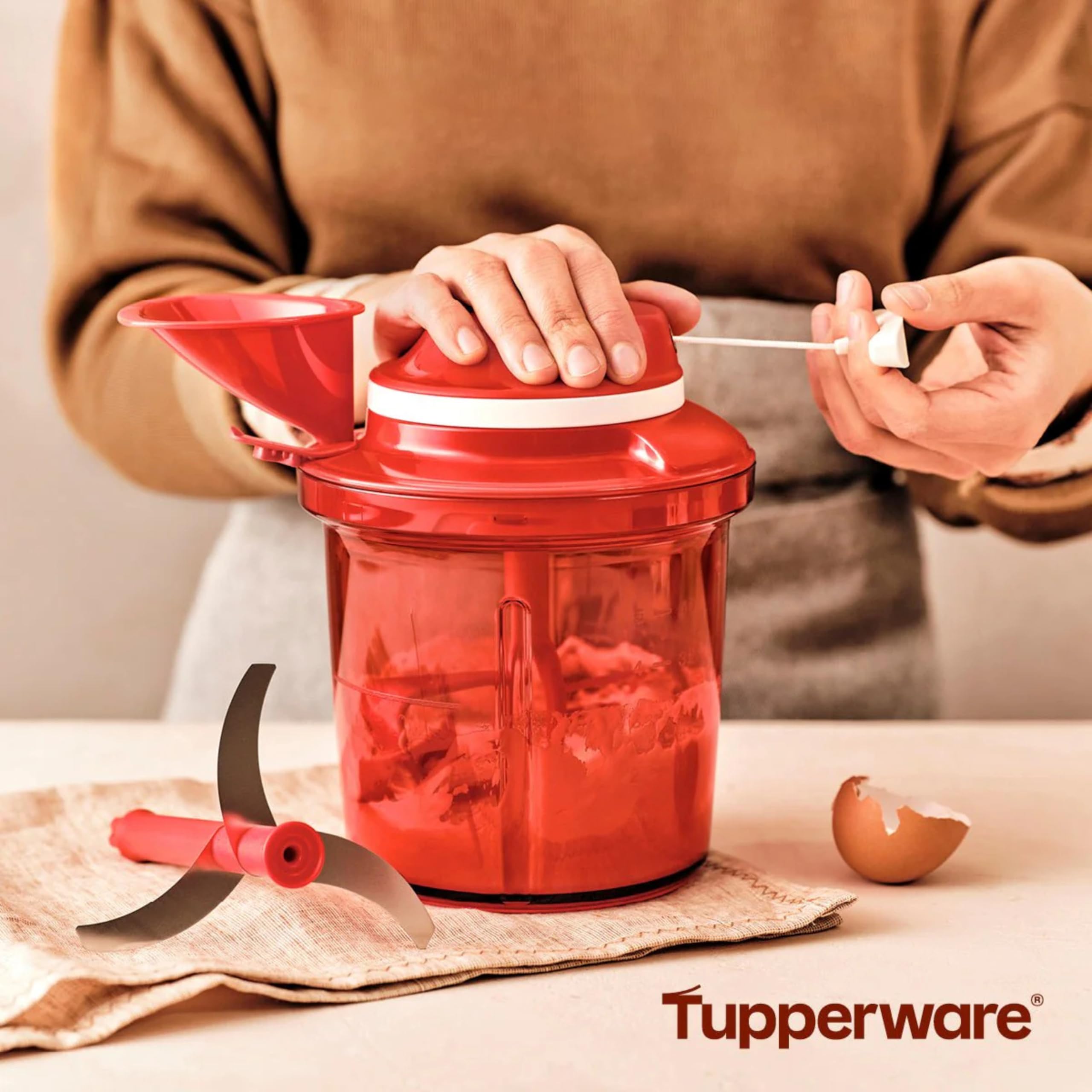 Tupperware Chef Extra-Chef Supersonic - Picador (1,35 L), color rojo