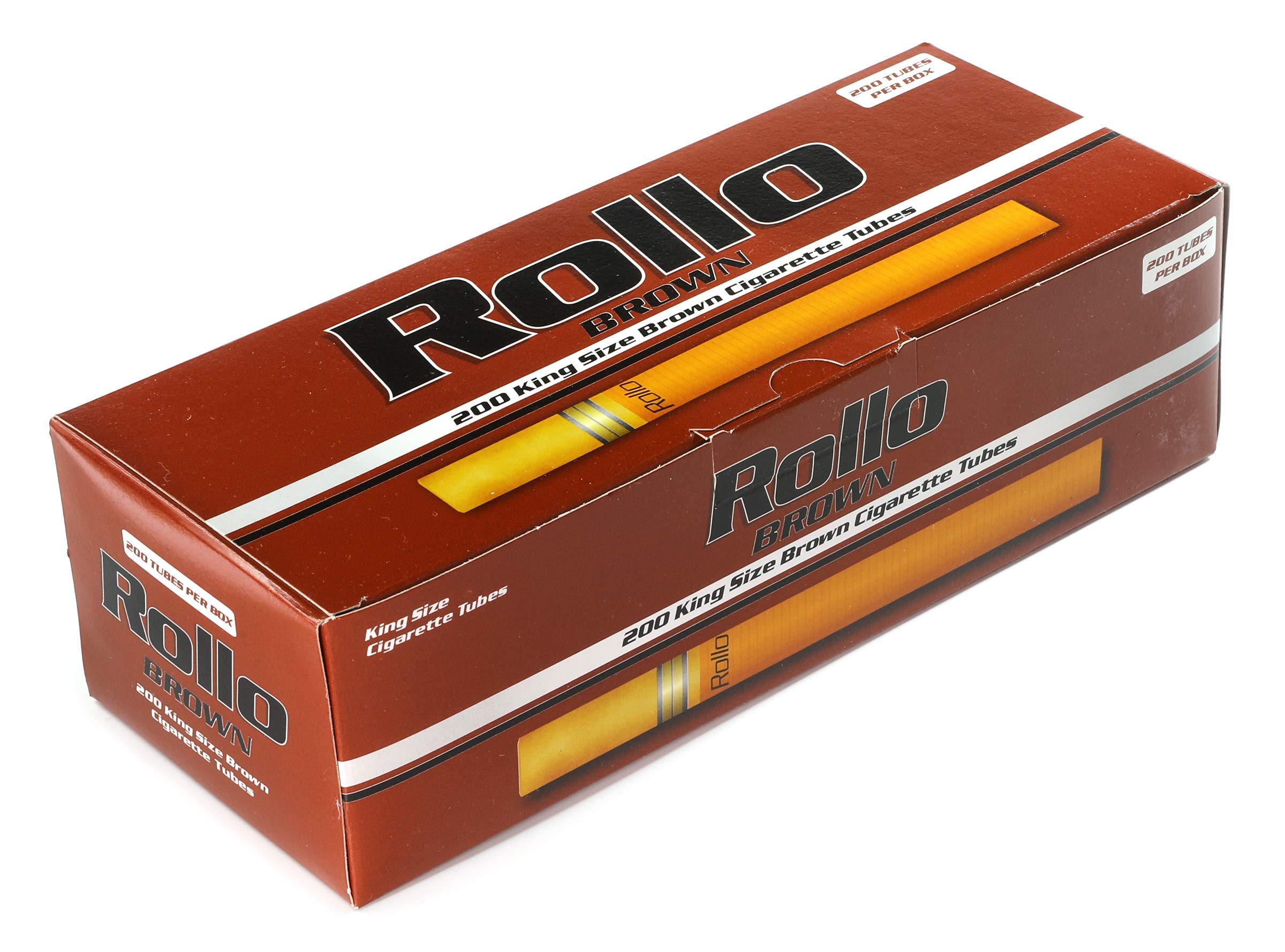 brown cigarette tubes Amazon.com: Rollo Brown color Cigarette tubes King Size 84mm