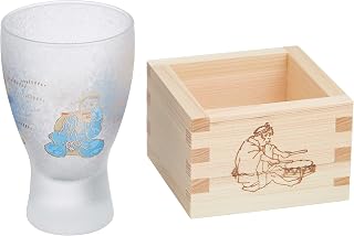Aderia Japanese Sake Glass with Mass, 3.4 fl oz (100 ml), Lucky Animals, Made in Japan (Monkey)